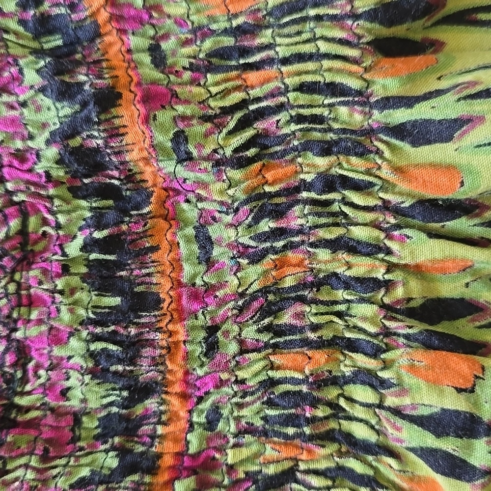 Womens Patterned Embroidered Baby Doll Top - Picture 5 of 5